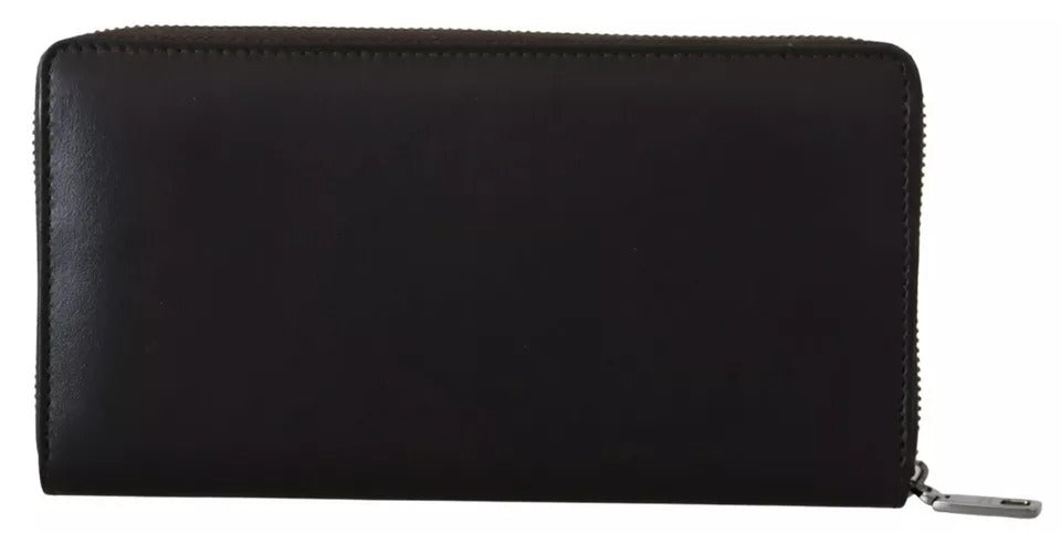 Dolce & Gabbana Brown Exotic Leather Zip Around Continental Clutch Wallet Dolce & Gabbana