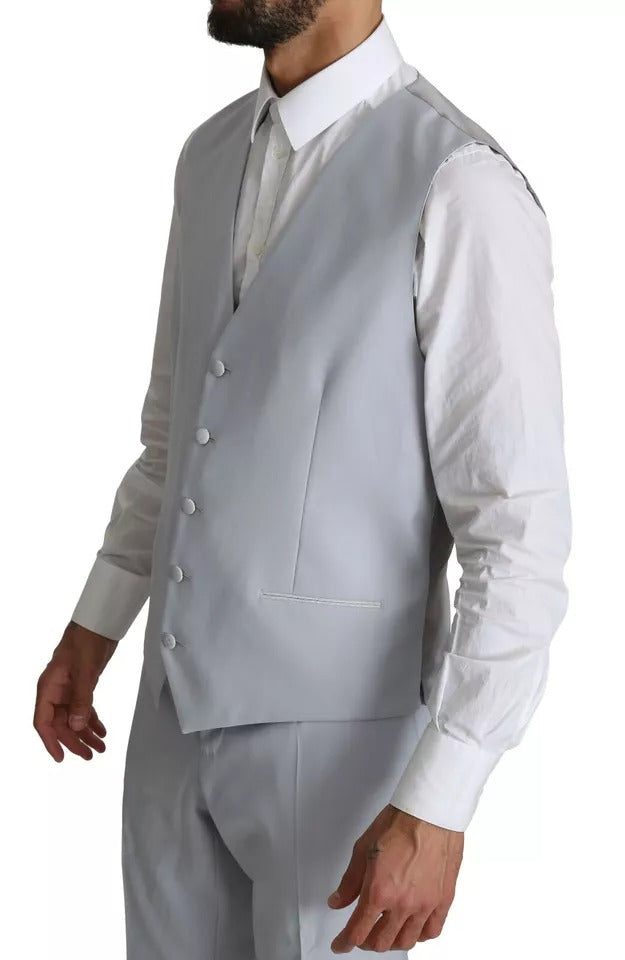 Dolce & Gabbana Light Blue SICILIA Wool 3 Piece Suit Dolce & Gabbana