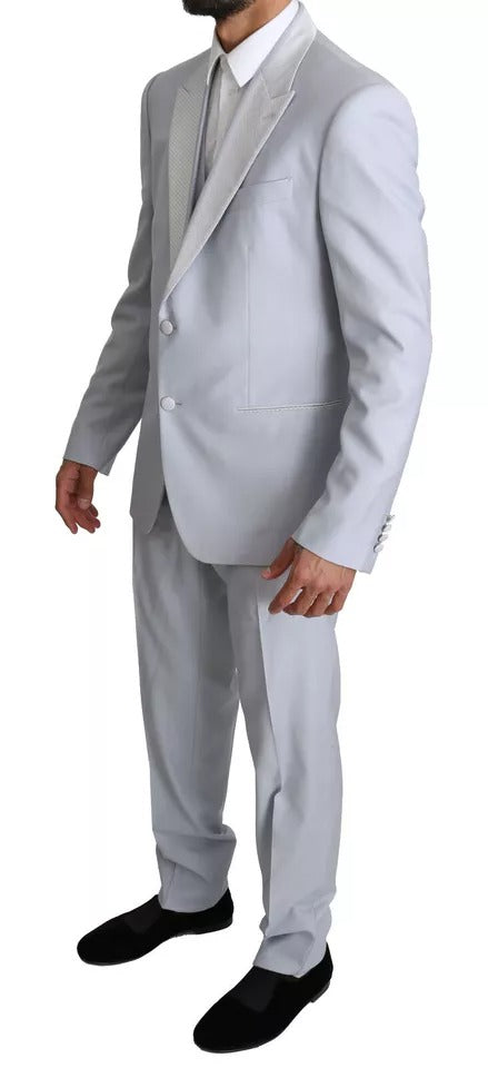 Dolce & Gabbana Light Blue SICILIA Wool 3 Piece Suit Dolce & Gabbana