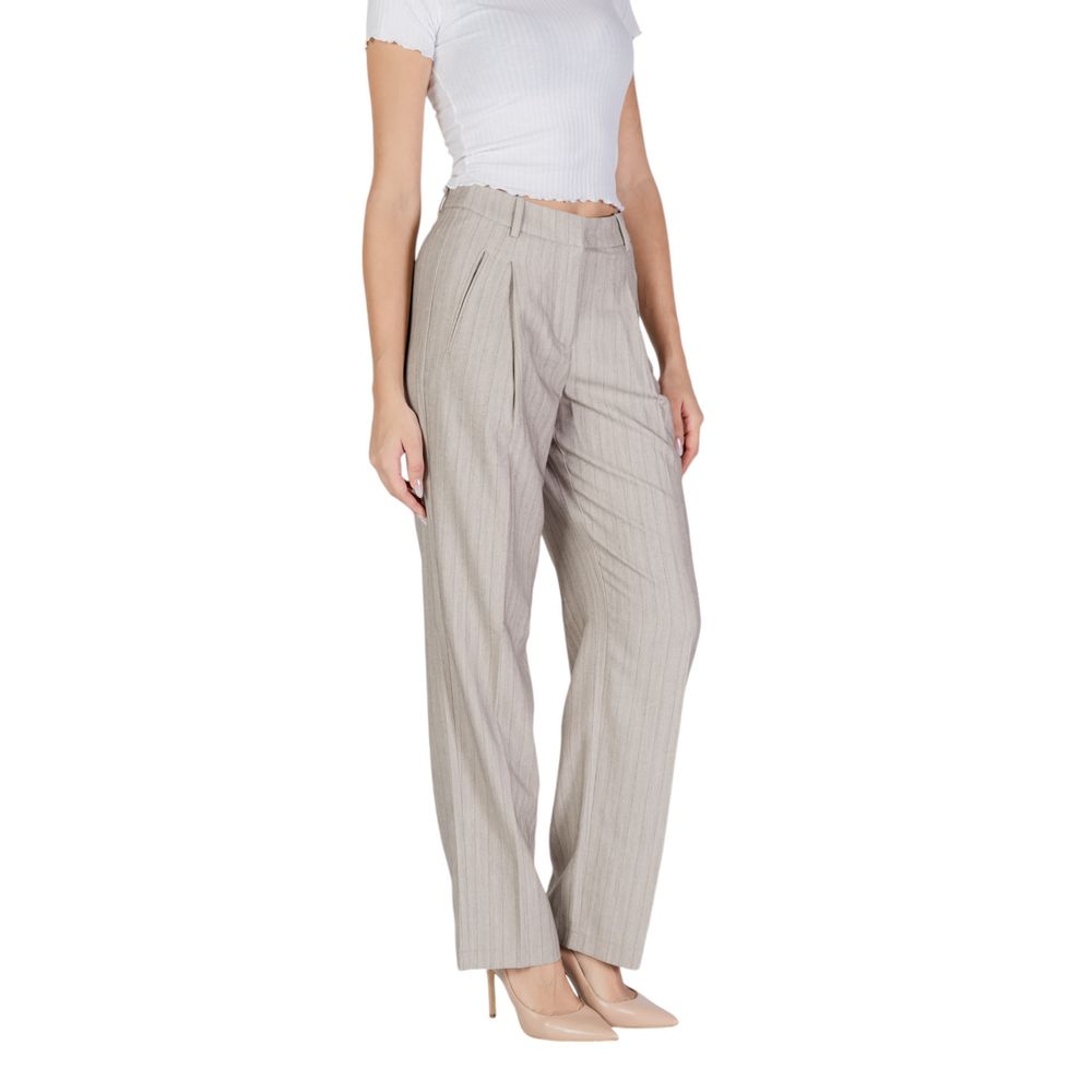 Vero Moda Gray Polyester Pant Vero Moda