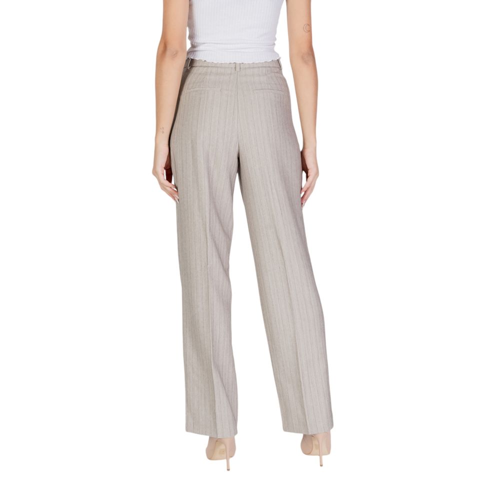 Vero Moda Gray Polyester Pant Vero Moda