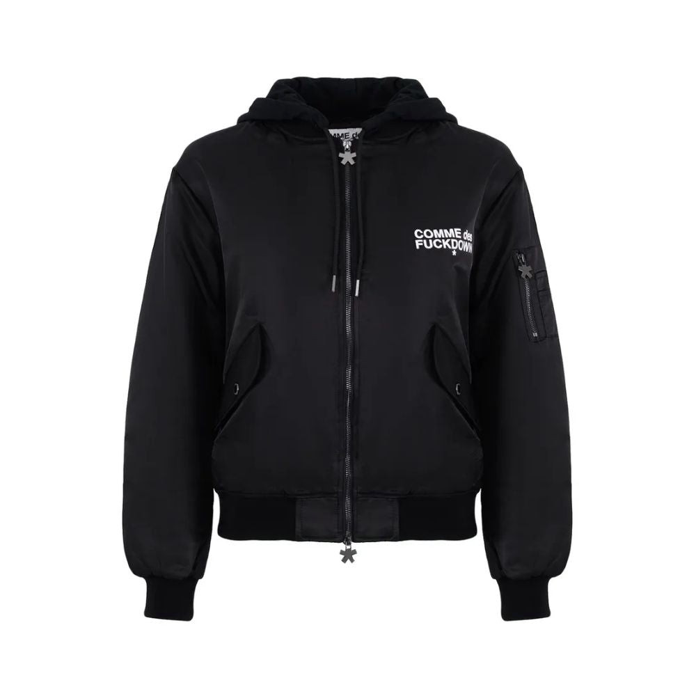 Comme Des Fuckdown Black Nylon Jackets & Coat Comme Des Fuckdown