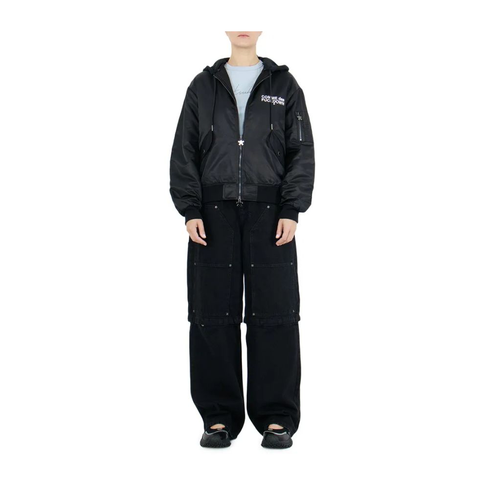 Comme Des Fuckdown Black Nylon Jackets & Coat Comme Des Fuckdown