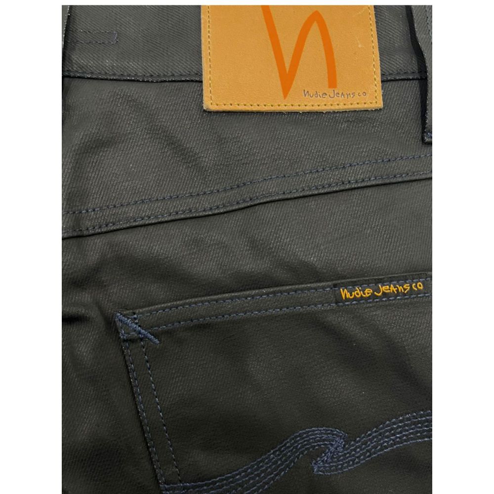Nudie Jeans Black Cotton Men Jeans Nudie Jeans
