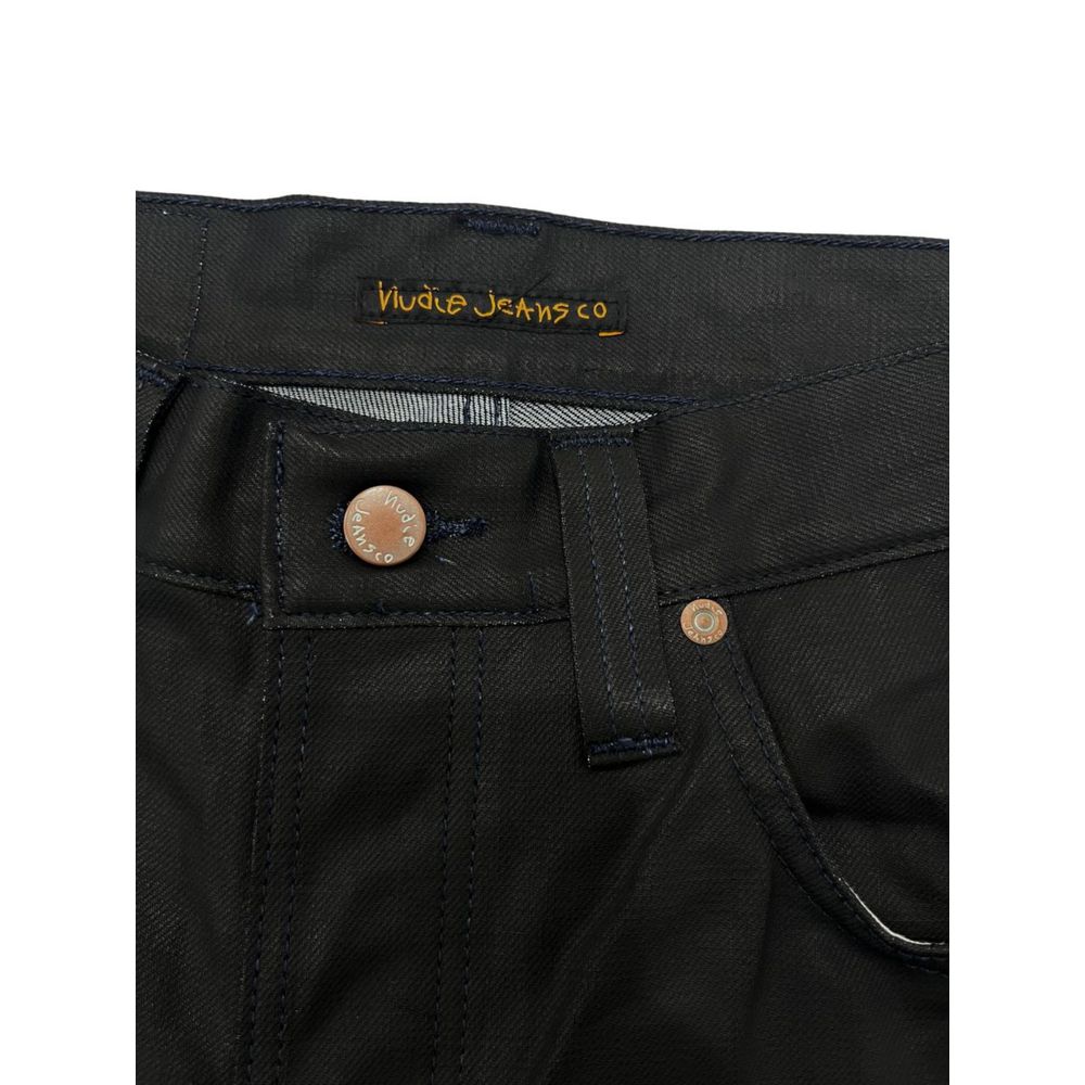 Nudie Jeans Black Cotton Men Jeans Nudie Jeans