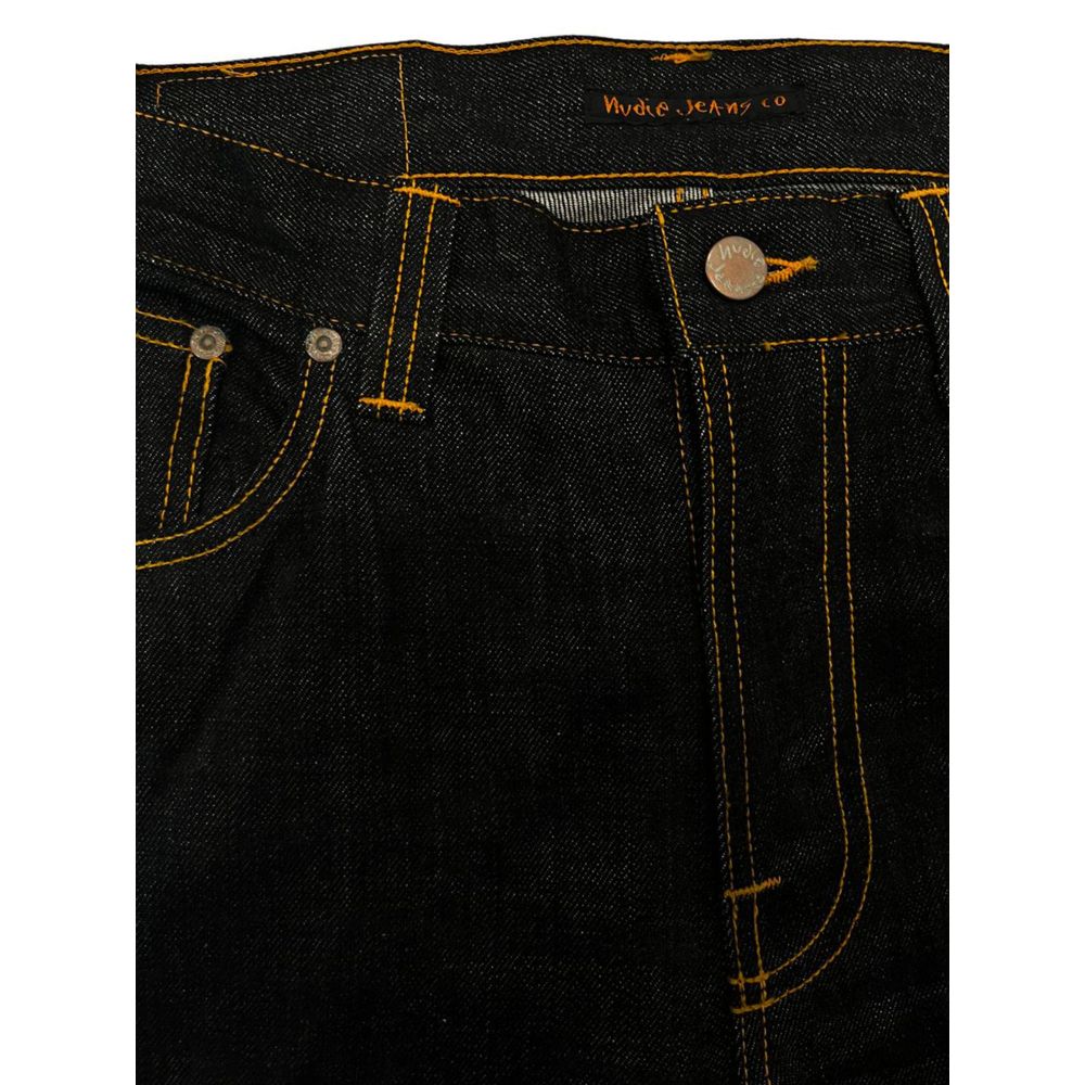 Nudie Jeans Black Cotton Men Jeans Nudie Jeans