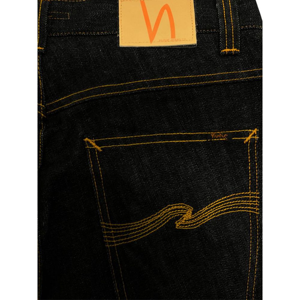Nudie Jeans Black Cotton Men Jeans Nudie Jeans
