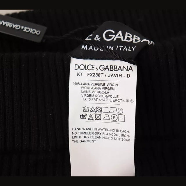 Dolce & Gabbana Black High Waist Stretch Pants Tights