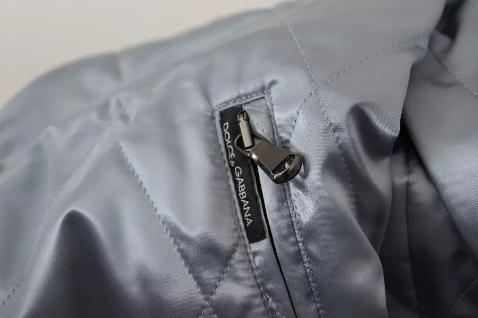 Dolce & Gabbana Light Blue Bomber Coat Men Jacket Dolce & Gabbana