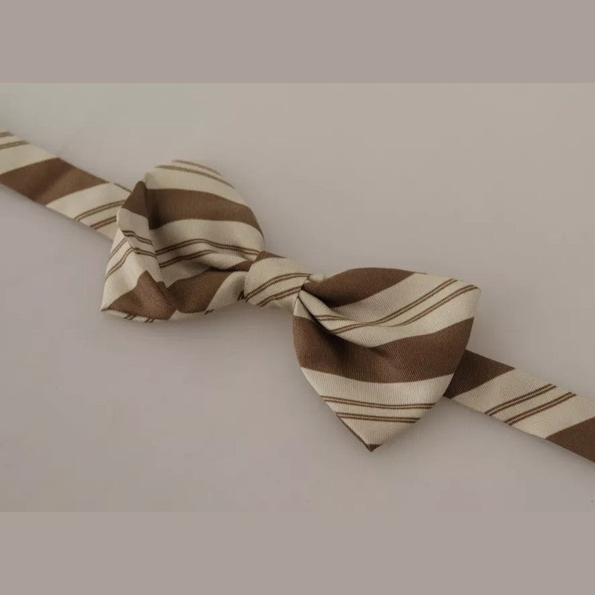 Dolce & Gabbana Multicolor Patterned Adjustable Neck Bow Tie Men