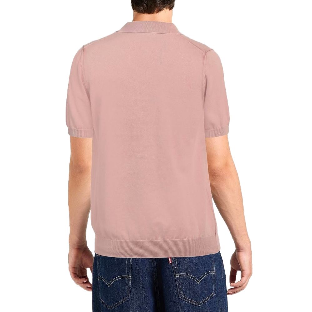 Alpha Studio Pink Cotton Polo Shirt Alpha Studio