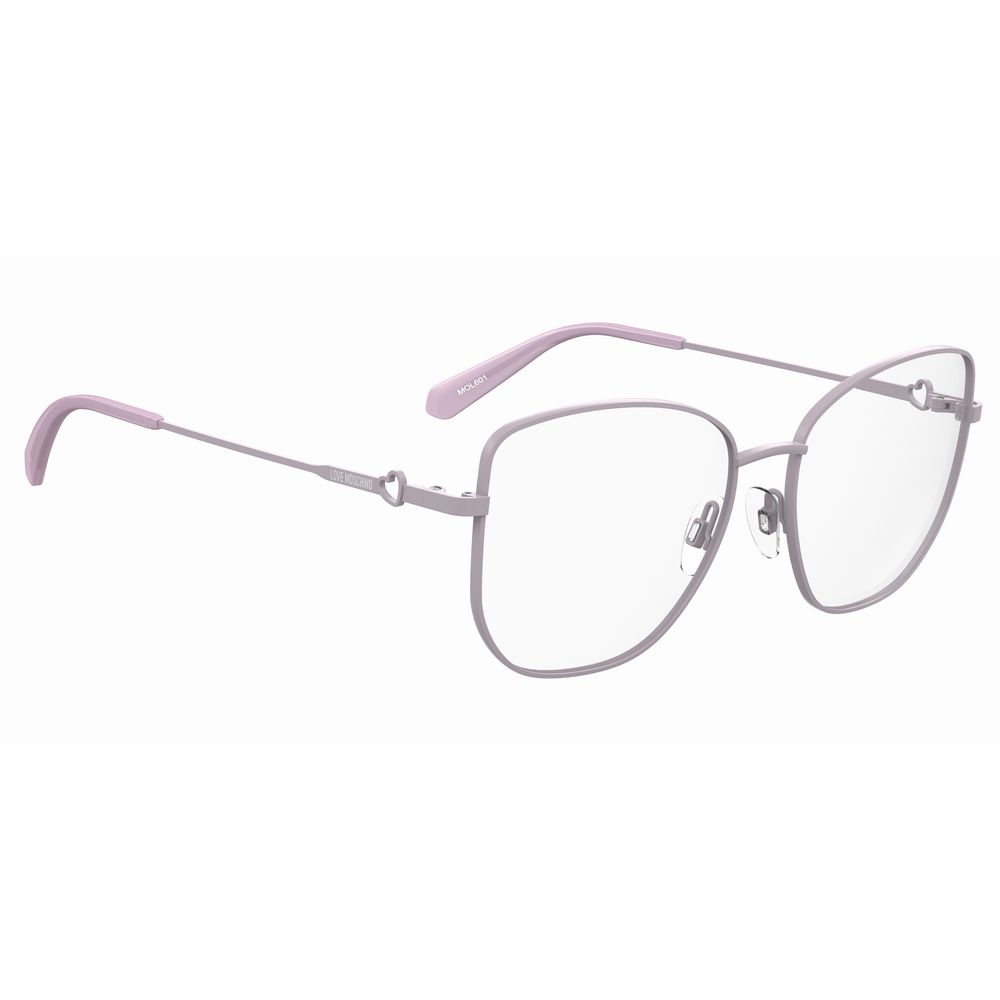 Love Moschino Purple Metal Glasses Frames