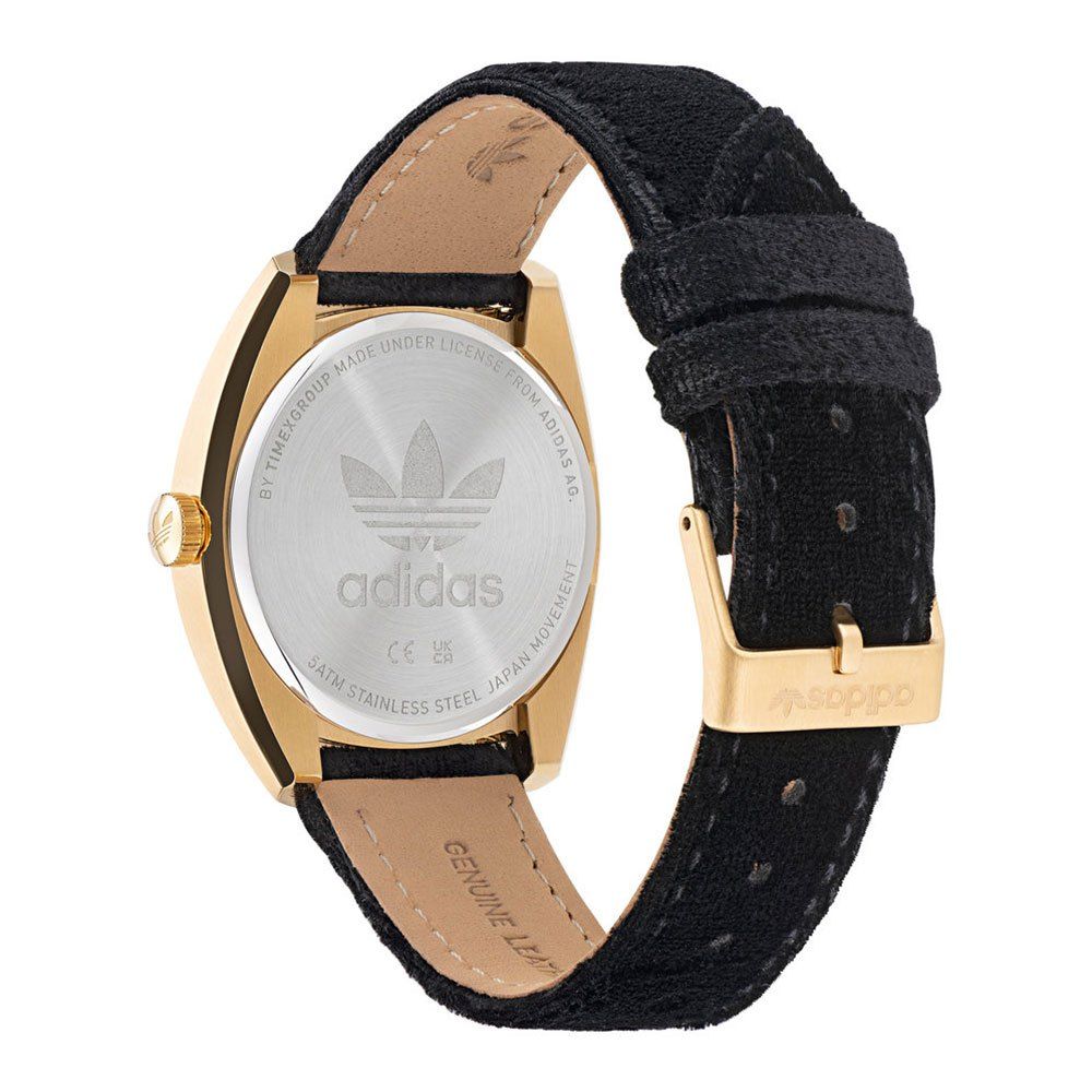 Adidas Black Leather Watch Adidas