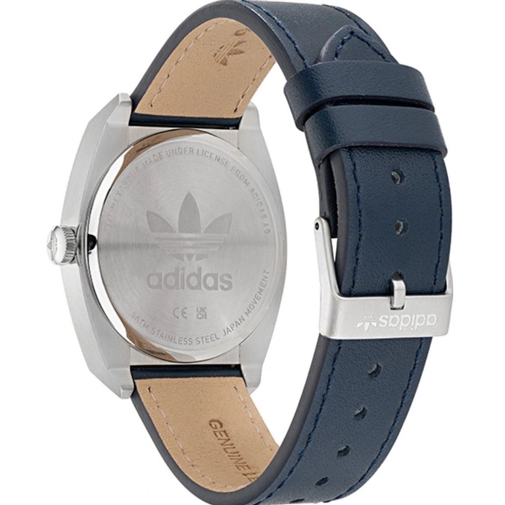 Adidas Blue Leather Watch Adidas