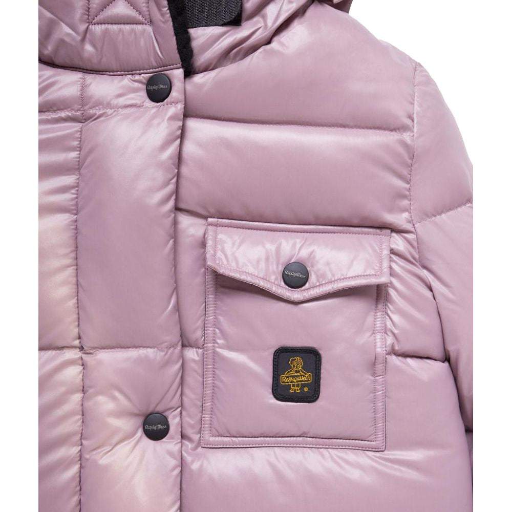 Refrigiwear Pink Nylon Jackets & Coat Refrigiwear