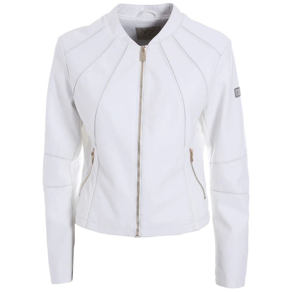 Yes Zee White Polyethylene Jackets & Coat Yes Zee