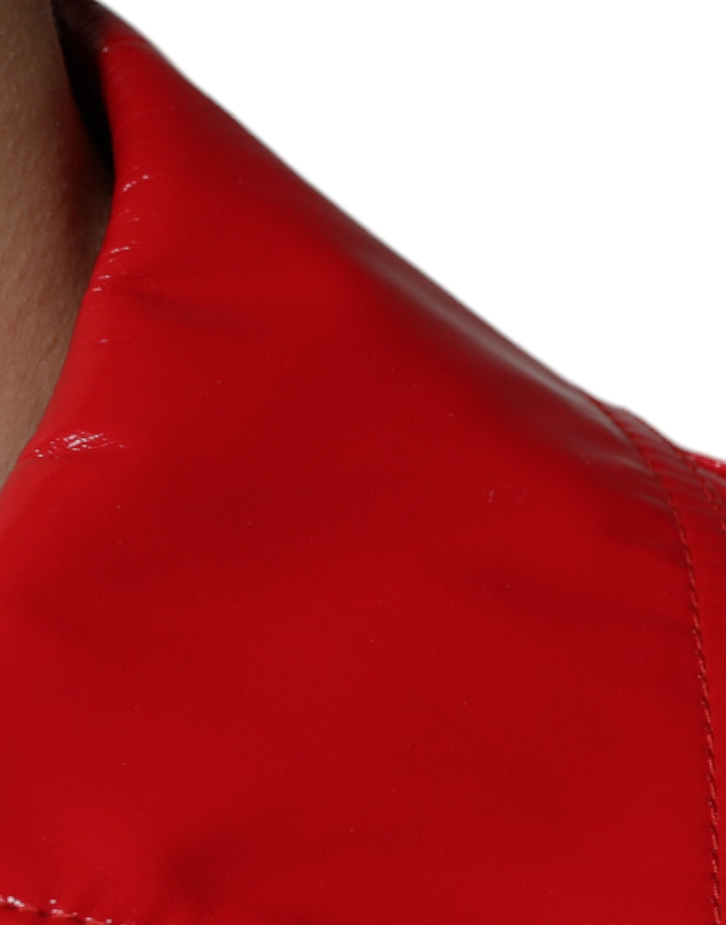 Dolce & Gabbana Red Polyester Button Down Collared Jacket Dolce & Gabbana