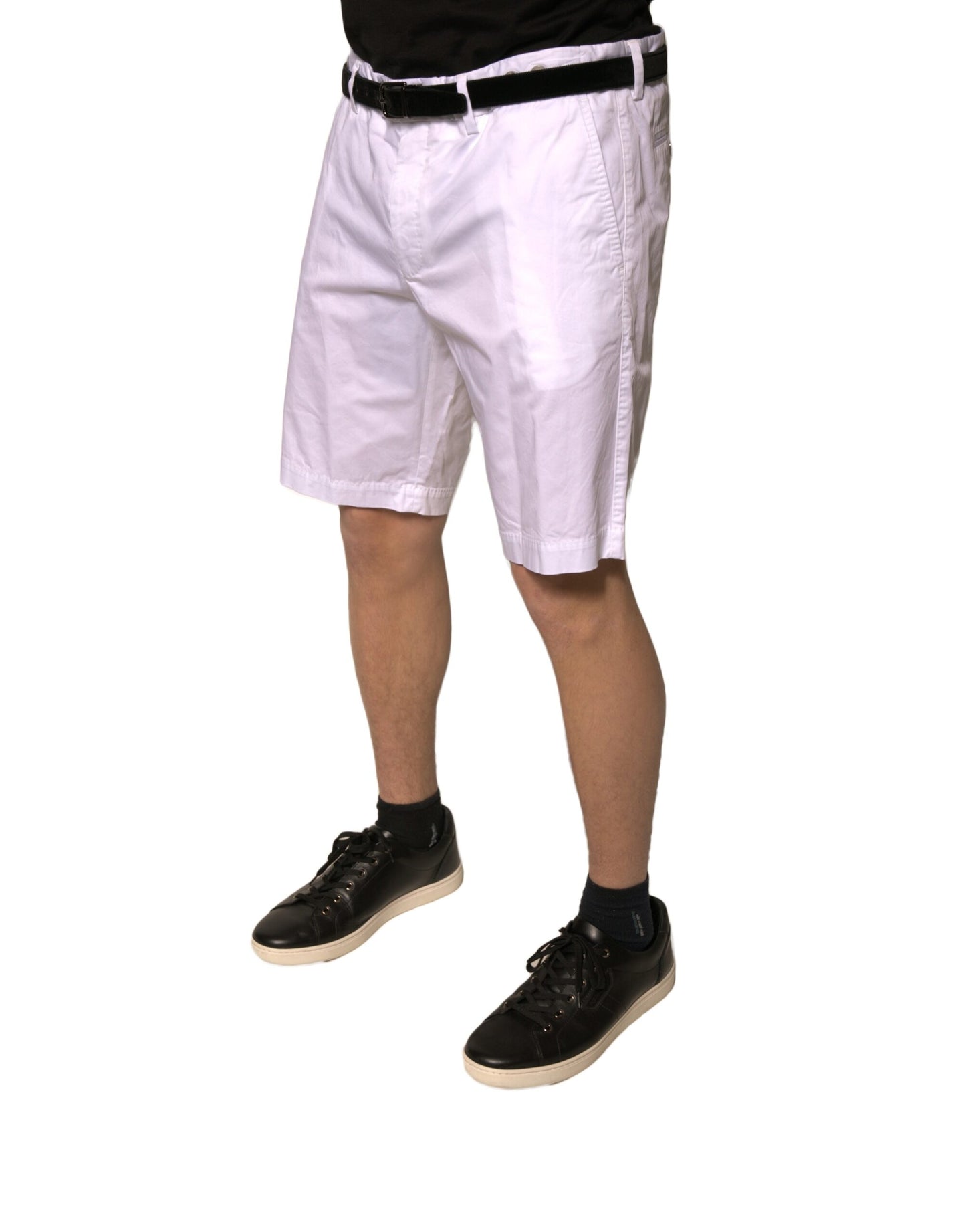 Dolce & Gabbana White Chinos Cotton Stretch Casual Shorts Dolce & Gabbana