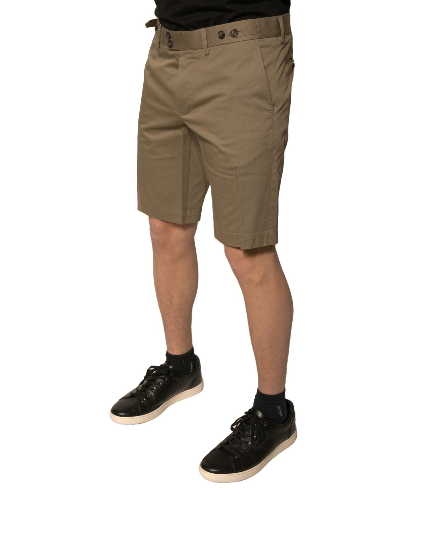Dolce & Gabbana Brown Chino Cotton Stretch Casual Shorts Dolce & Gabbana