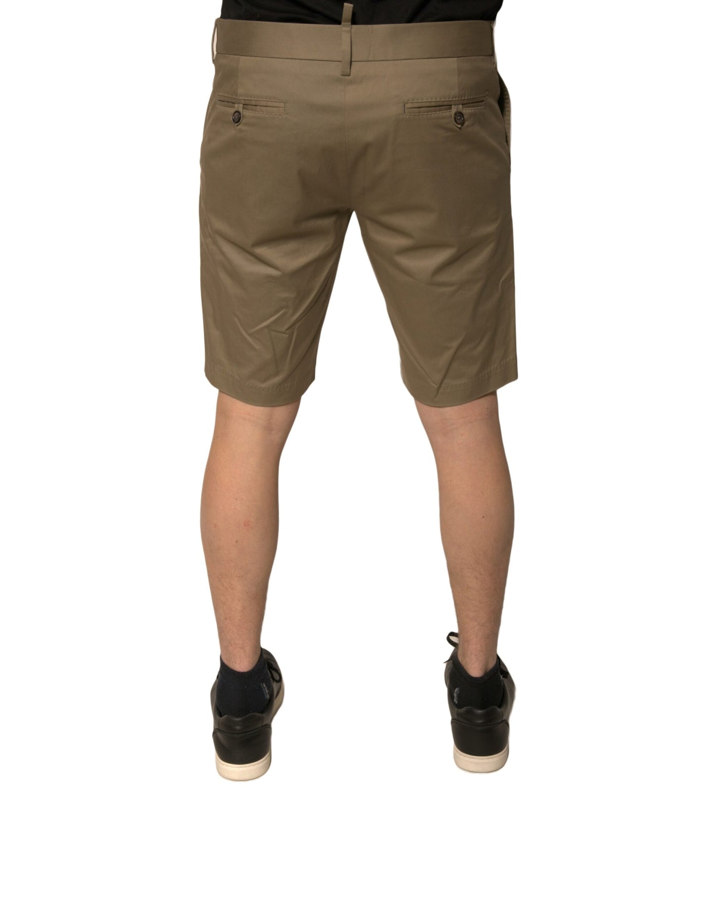 Dolce & Gabbana Brown Chino Cotton Stretch Casual Shorts Dolce & Gabbana