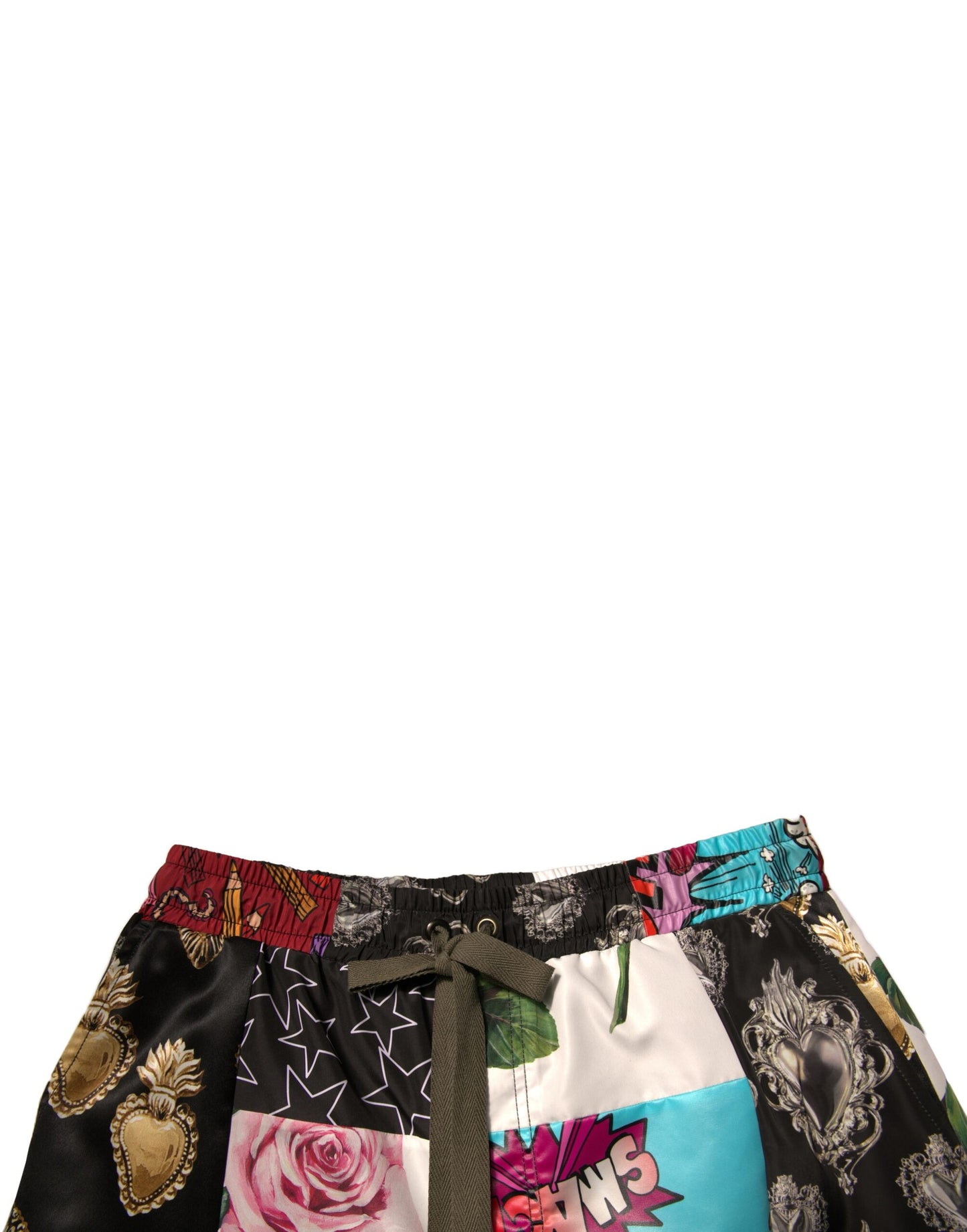 Dolce & Gabbana Multicolor Patchwork Cargo Bermuda Shorts Dolce & Gabbana