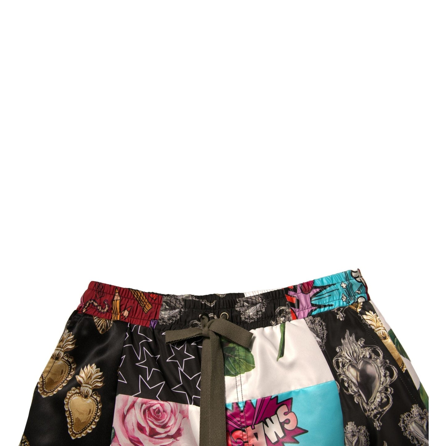 Dolce & Gabbana Multicolor Patchwork Cargo Bermuda Shorts