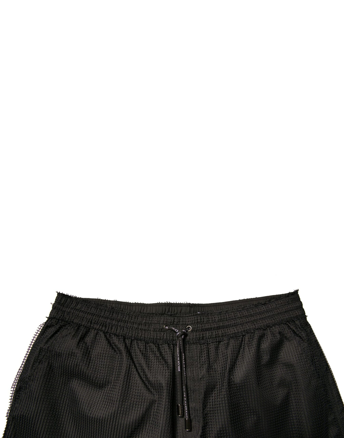 Dolce & Gabbana Black Polyester Jersey Mid Waist Shorts Dolce & Gabbana