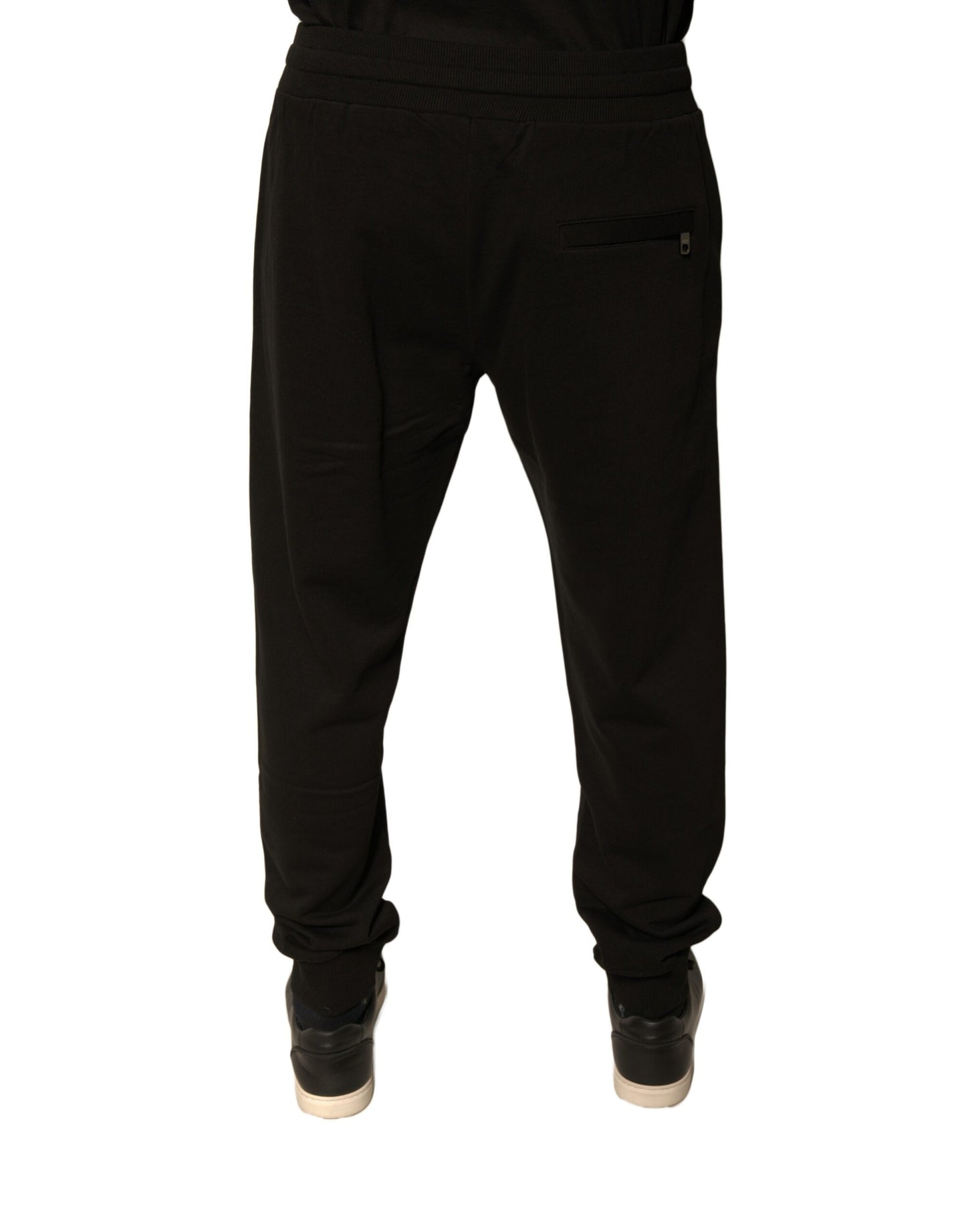 Dolce & Gabbana Black Cotton Jogger Men Sweatpants Pants Dolce & Gabbana