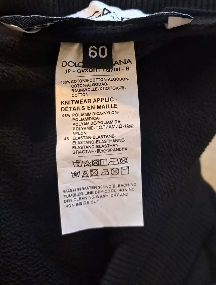 Dolce & Gabbana Black Cotton Jogger Men Sweatpants Pants Dolce & Gabbana