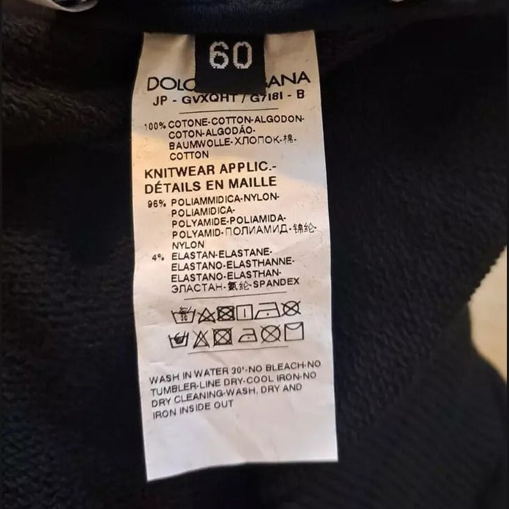 Dolce & Gabbana Black Cotton Jogger Men Sweatpants Pants