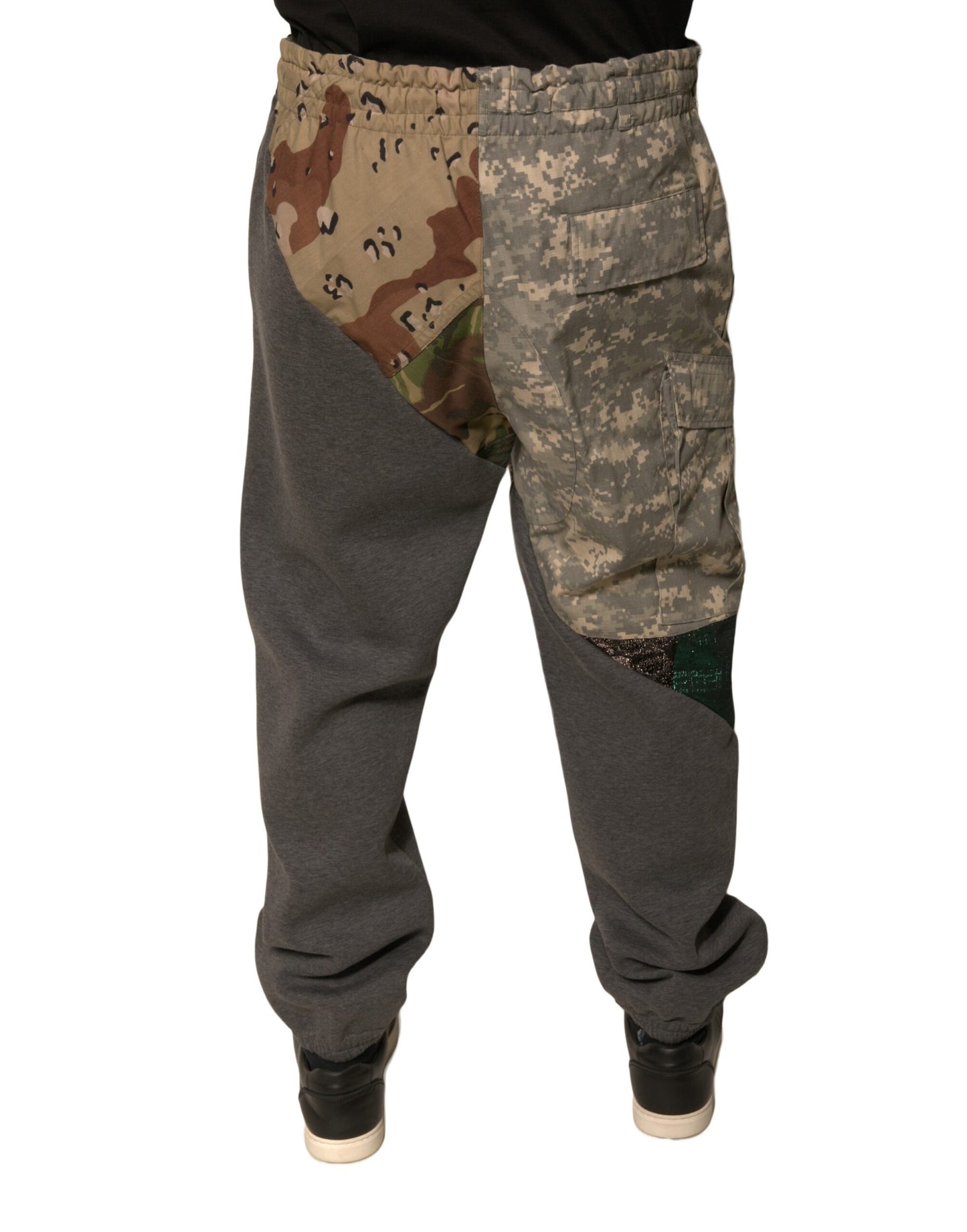 Dolce & Gabbana Multicolor Patchwork Cotton Jogger Sweatpants Pants Dolce & Gabbana