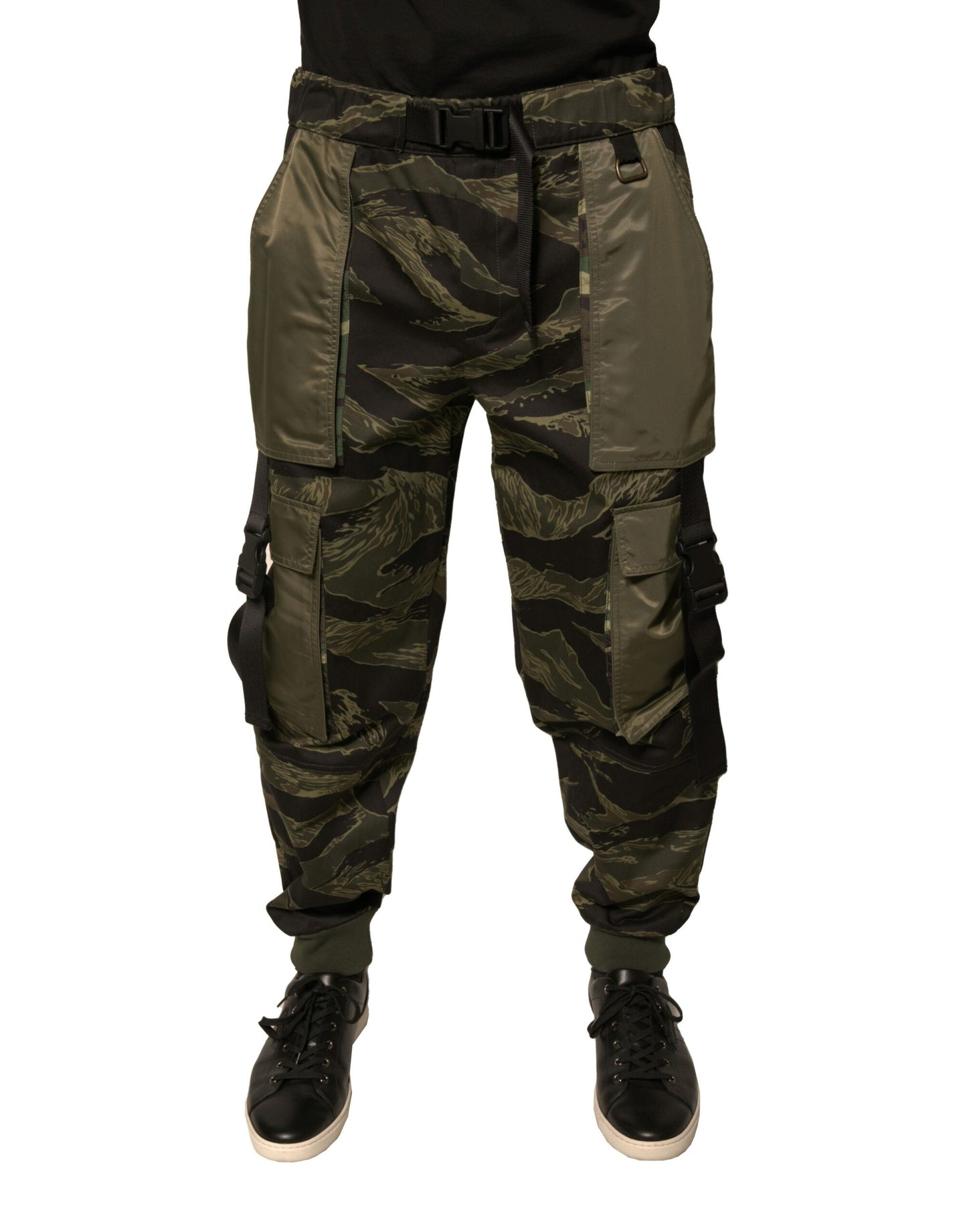 Dolce & Gabbana Green Cotton Jogger Cargo Pants Dolce & Gabbana