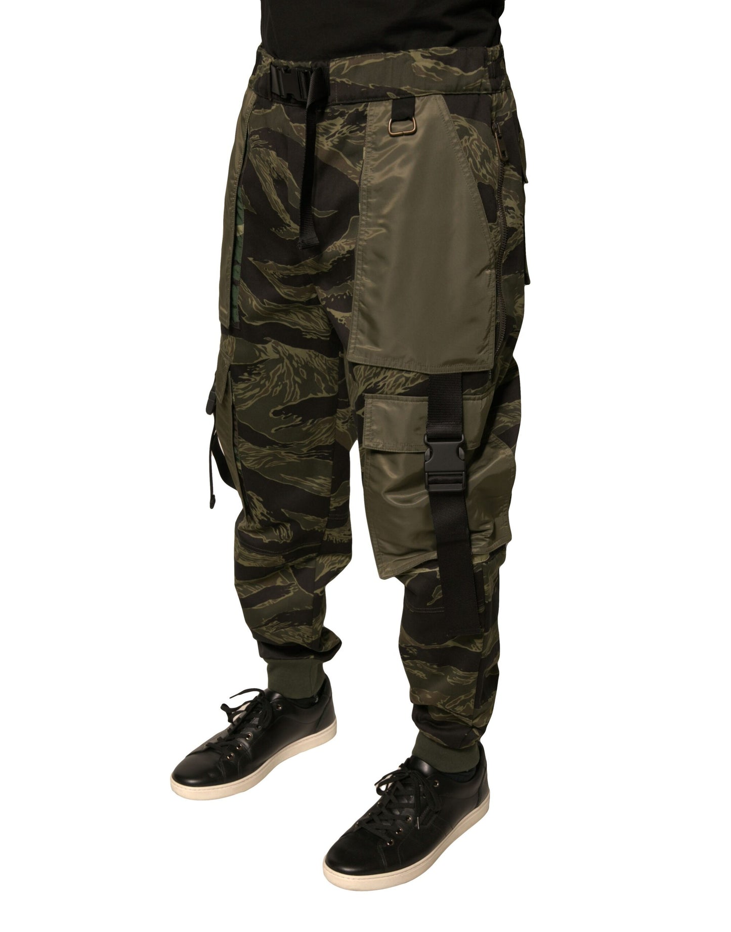 Dolce & Gabbana Green Cotton Jogger Cargo Pants Dolce & Gabbana