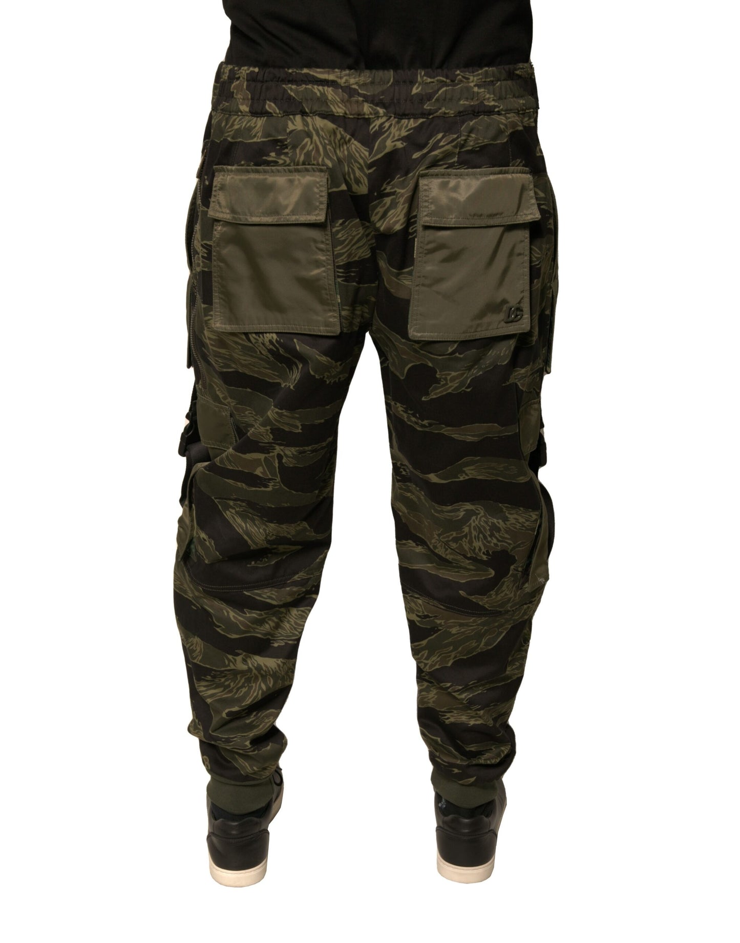 Dolce & Gabbana Green Cotton Jogger Cargo Pants Dolce & Gabbana