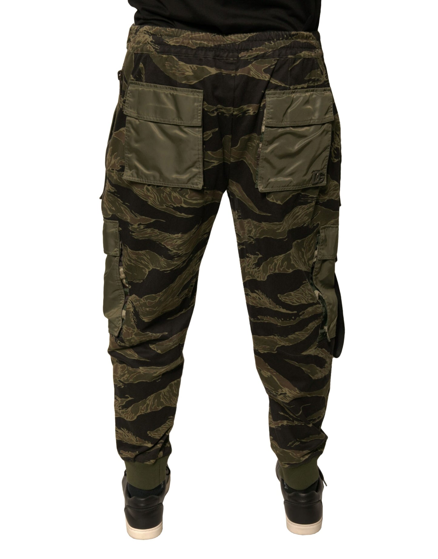Dolce & Gabbana Green Cotton Jogger Cargo Pants Dolce & Gabbana