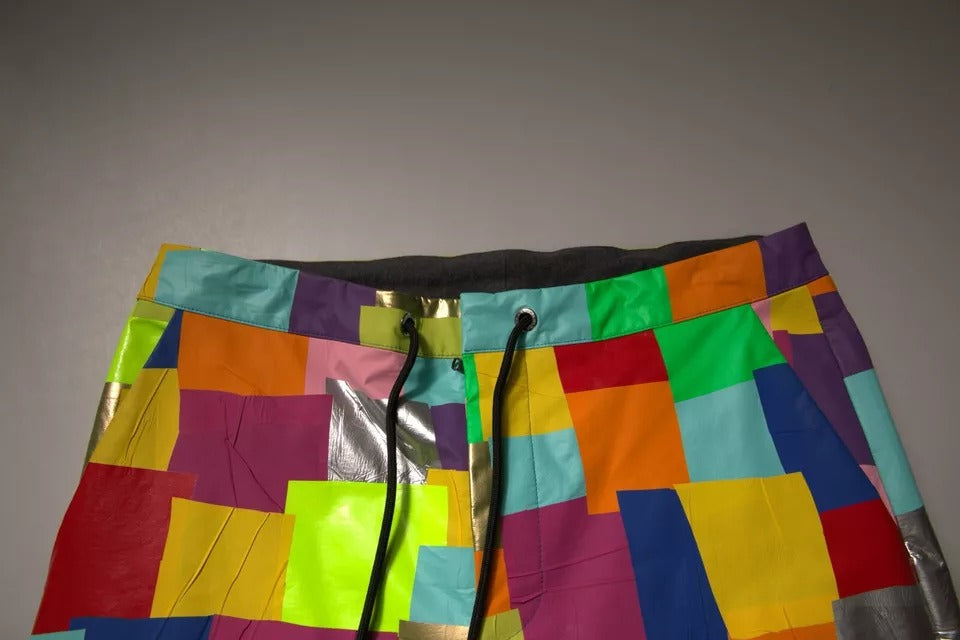 Dolce & Gabbana Multicolor Cotton Patchwork Men Cargo Pants Dolce & Gabbana