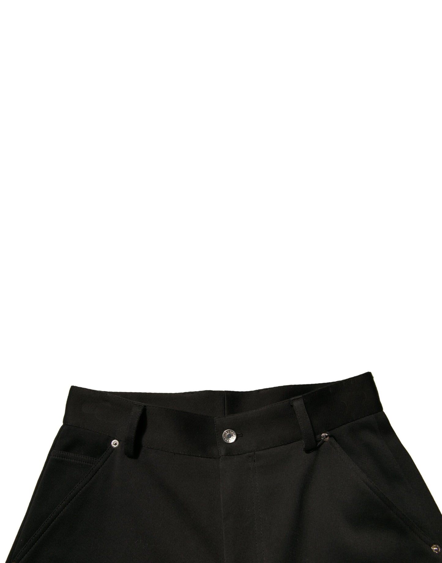 Dolce & Gabbana Black Cotton Mid Waist Cropped Pants Dolce & Gabbana