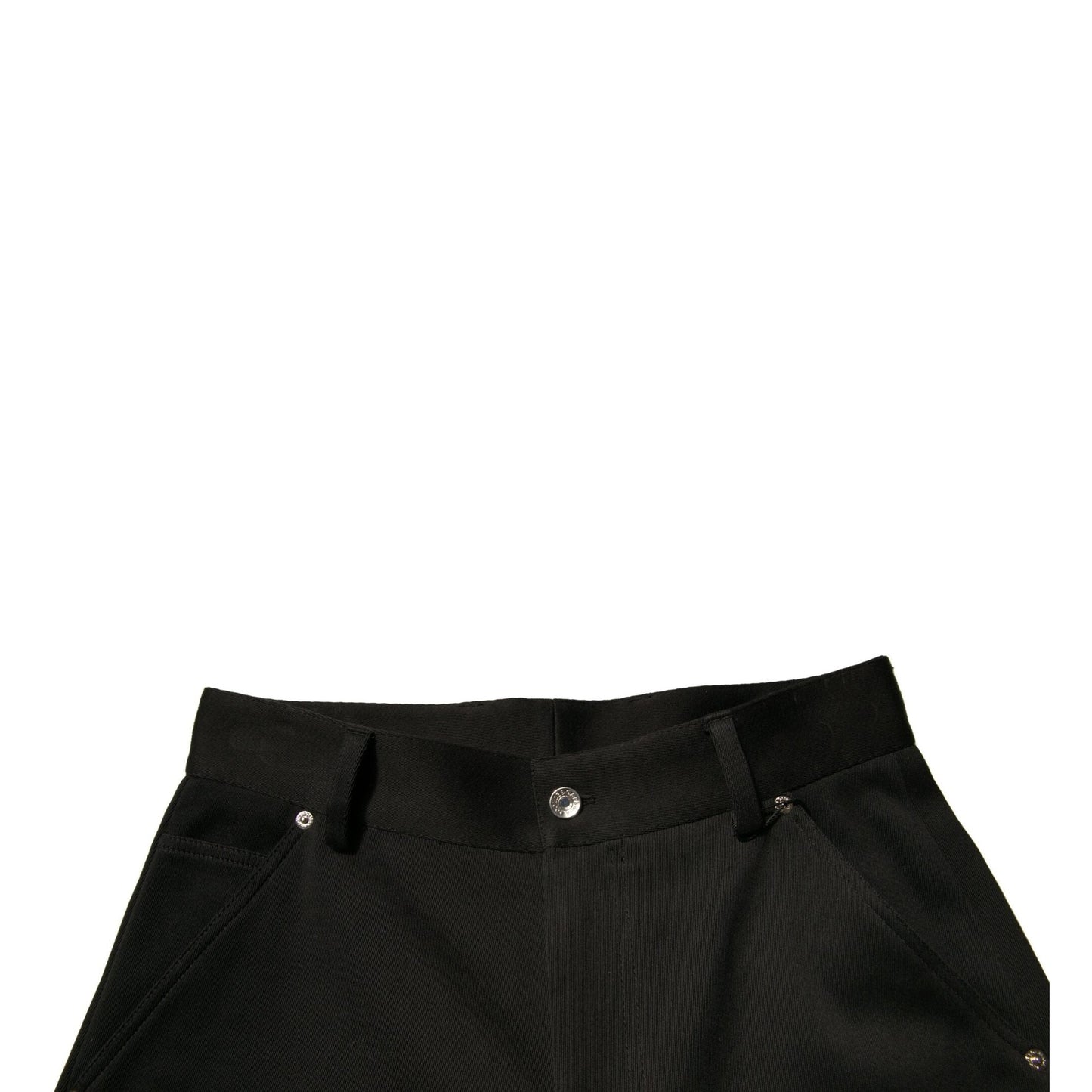 Dolce & Gabbana Black Cotton Mid Waist Cropped Pants