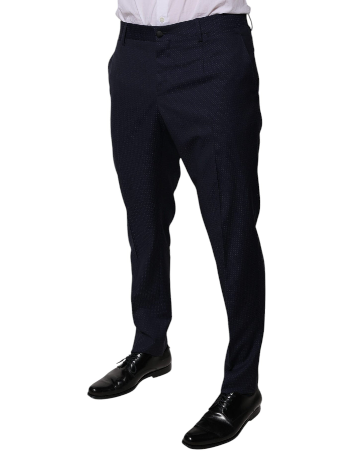 Dolce & Gabbana Dark Blue Cotton Men Dress Pants Dolce & Gabbana