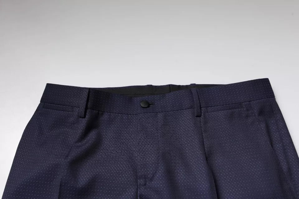 Dolce & Gabbana Dark Blue Cotton Men Dress Pants Dolce & Gabbana
