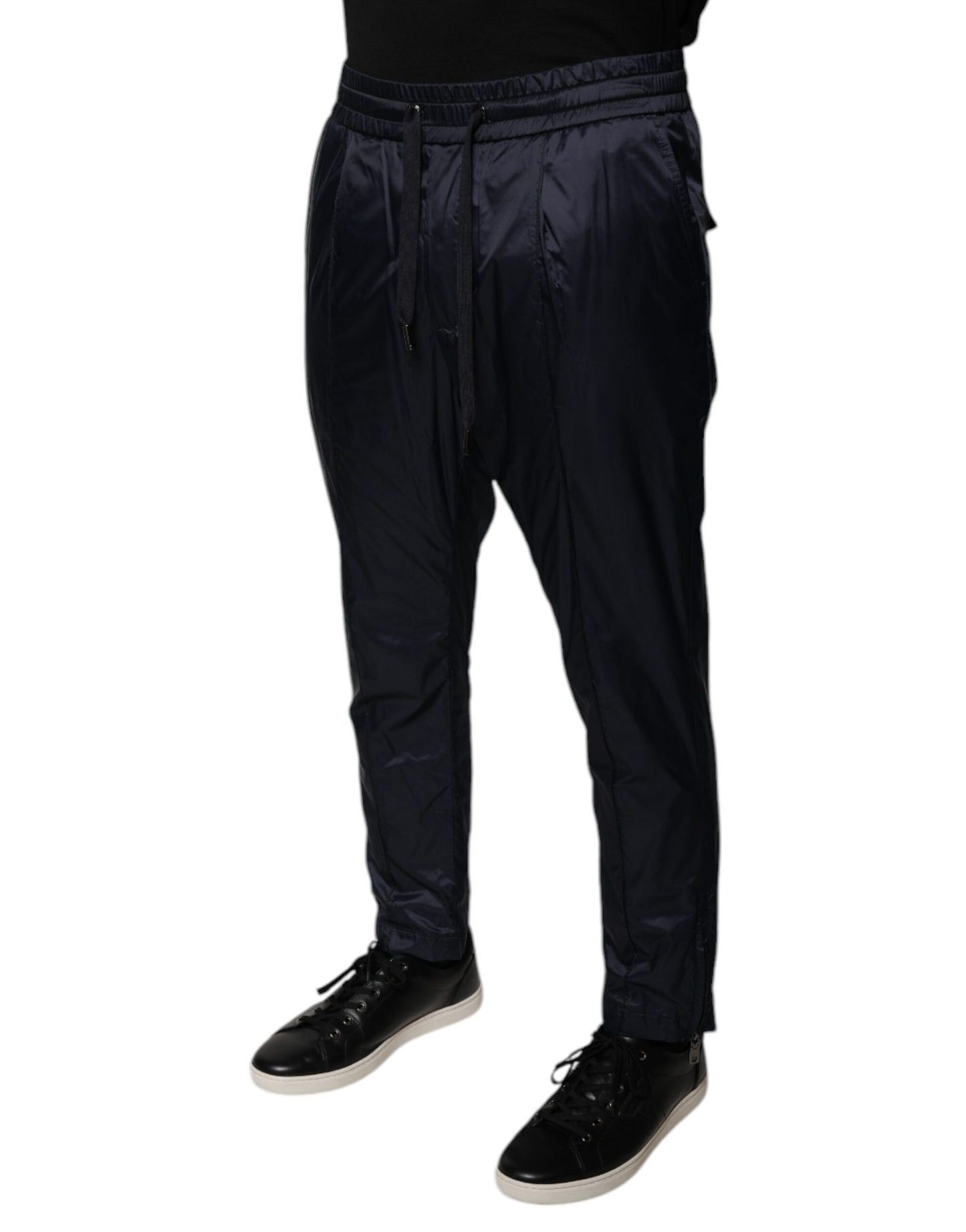 Dolce & Gabbana Dark Blue Cotton Skinny Sweatpants Pants Dolce & Gabbana