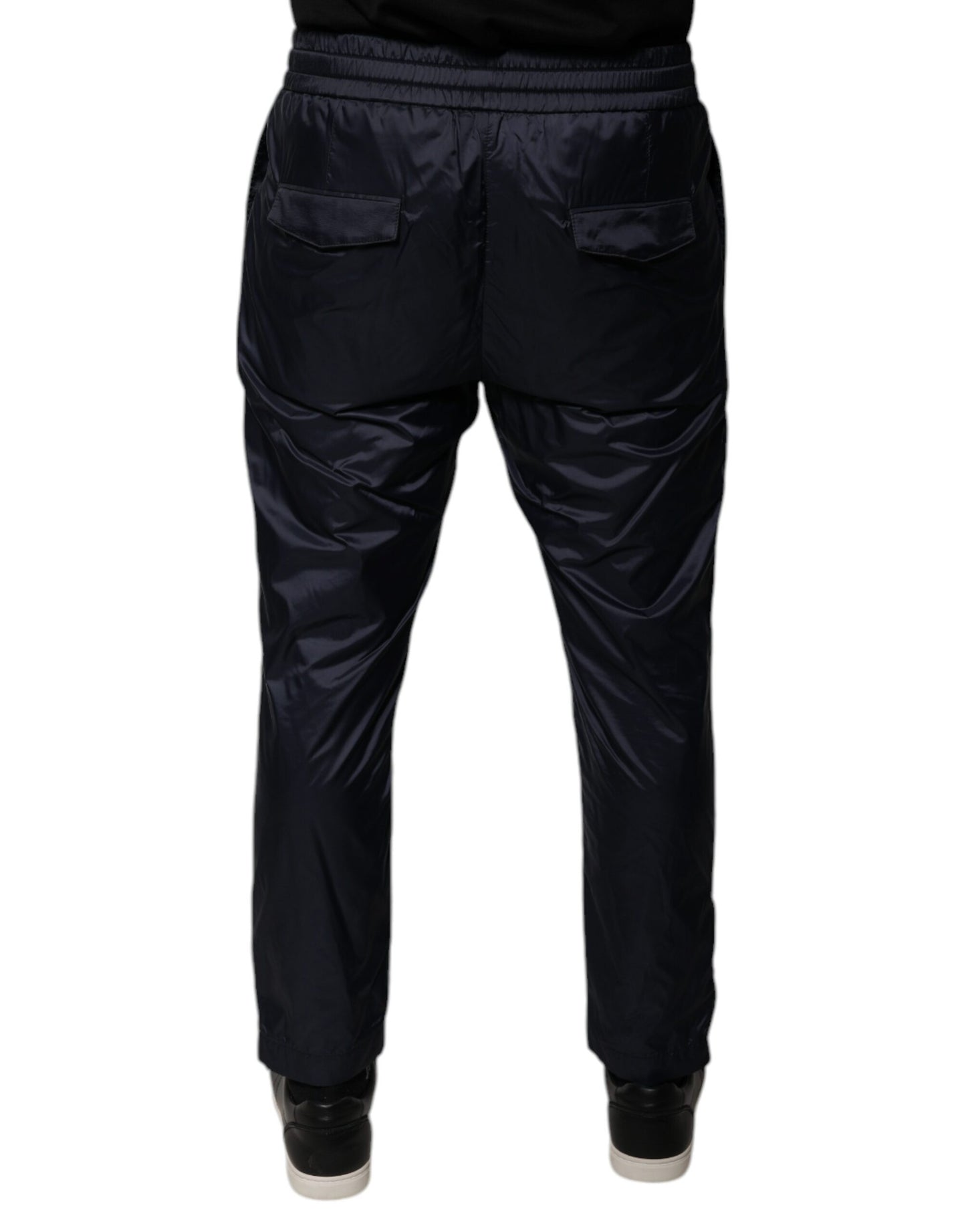 Dolce & Gabbana Dark Blue Cotton Skinny Sweatpants Pants Dolce & Gabbana