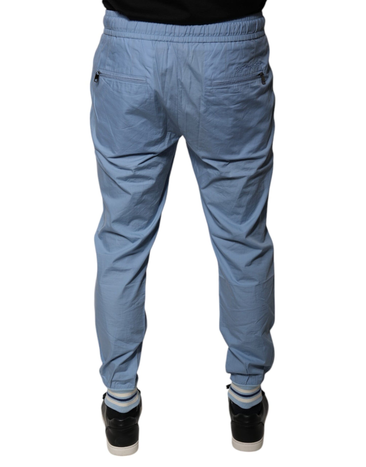 Dolce & Gabbana Blue Cotton Jogger Sweatpants Pants Dolce & Gabbana