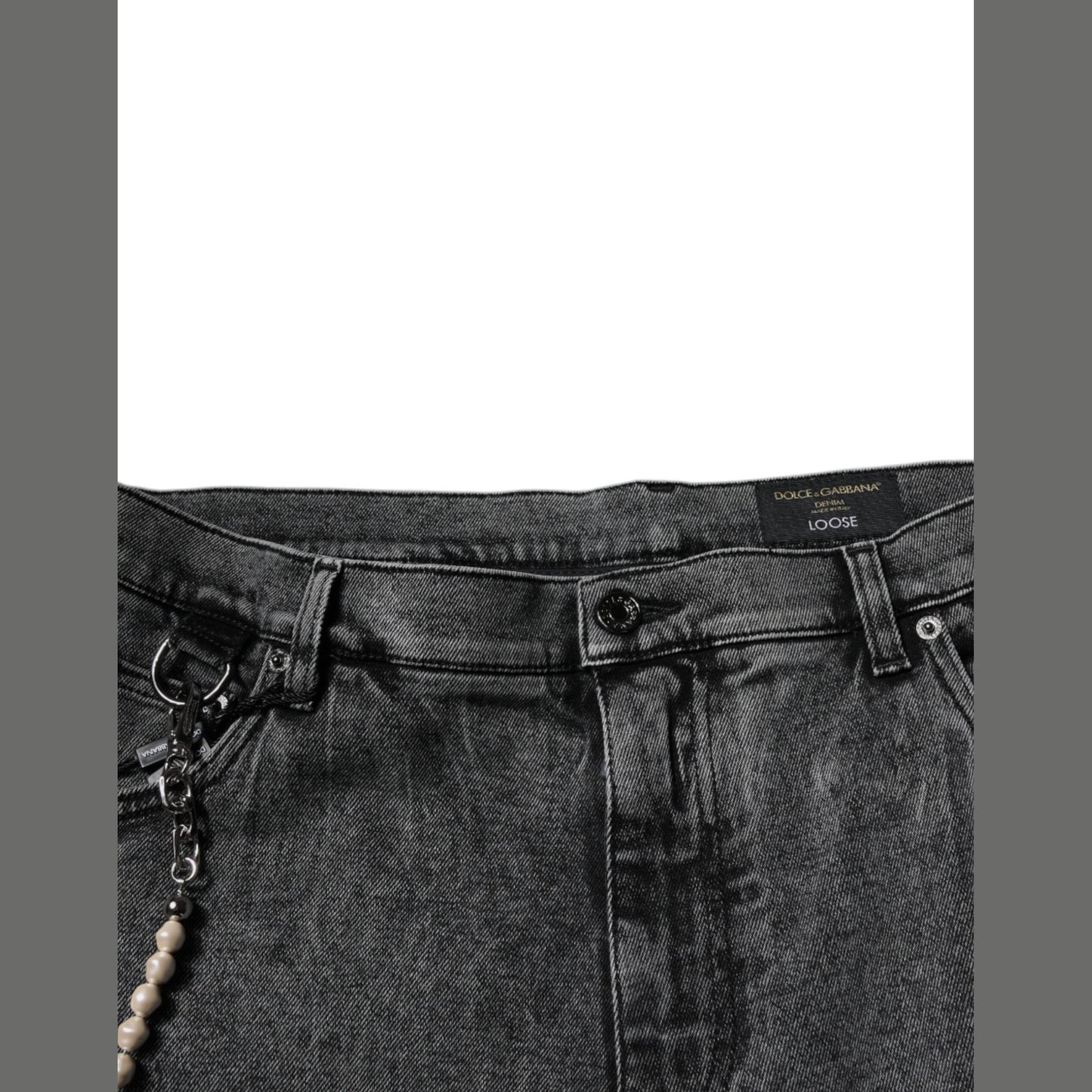 Dolce & Gabbana Dark Gray Cotton Skinny Denim Jeans Dolce & Gabbana