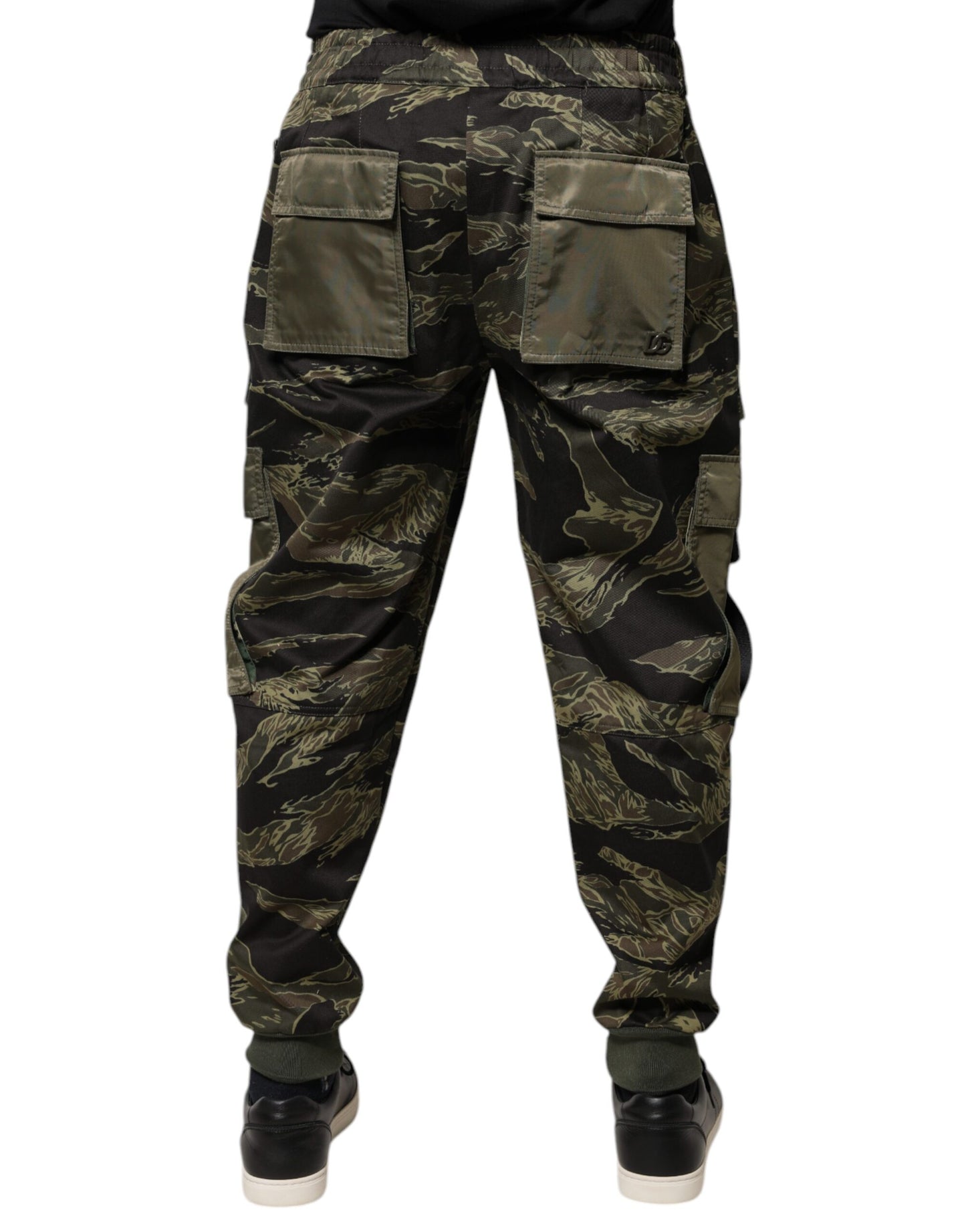 Dolce & Gabbana Green Cotton Jogger Cargo Pants Dolce & Gabbana