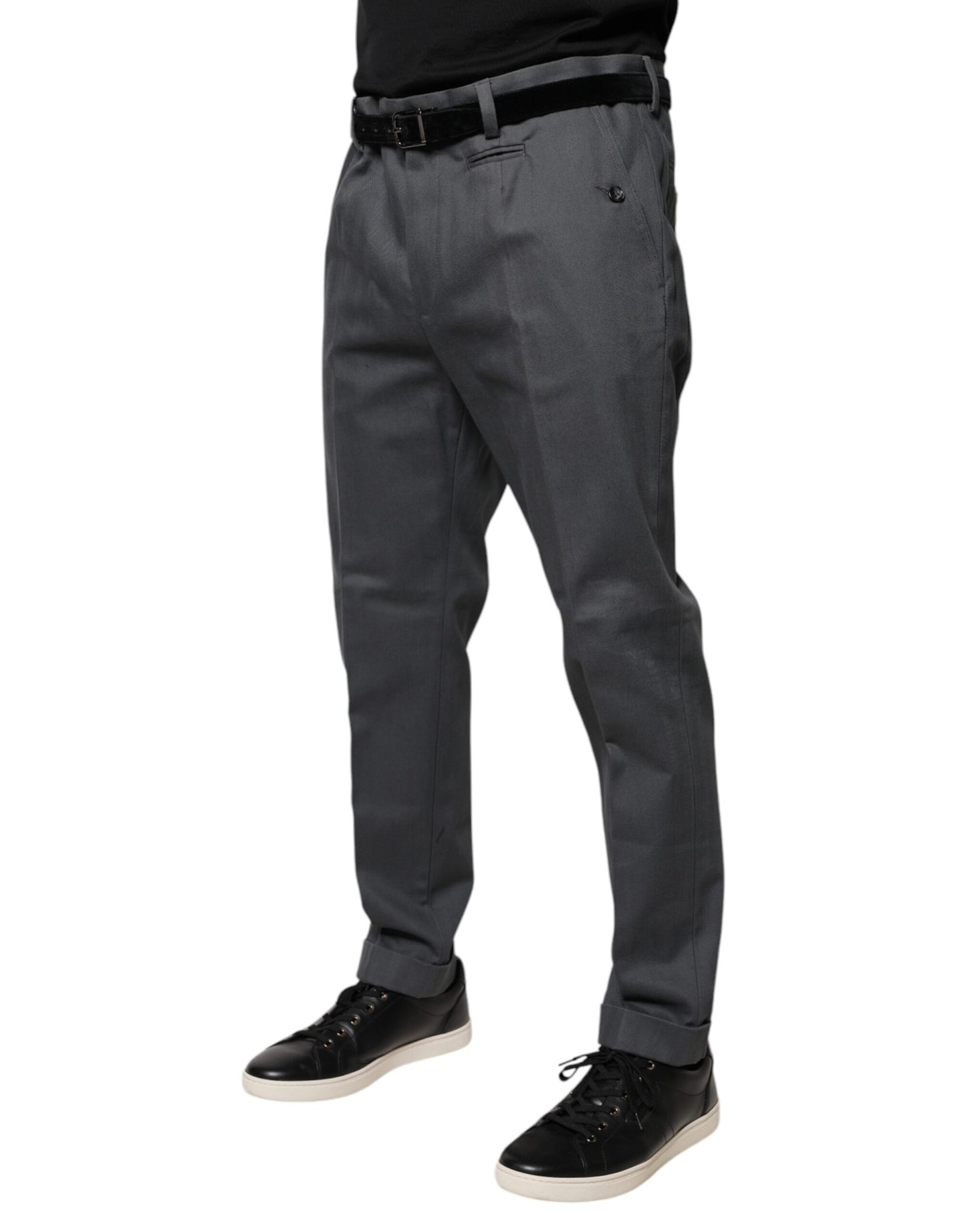 Dolce & Gabbana Gray Tapered Formal Dress Pants Dolce & Gabbana