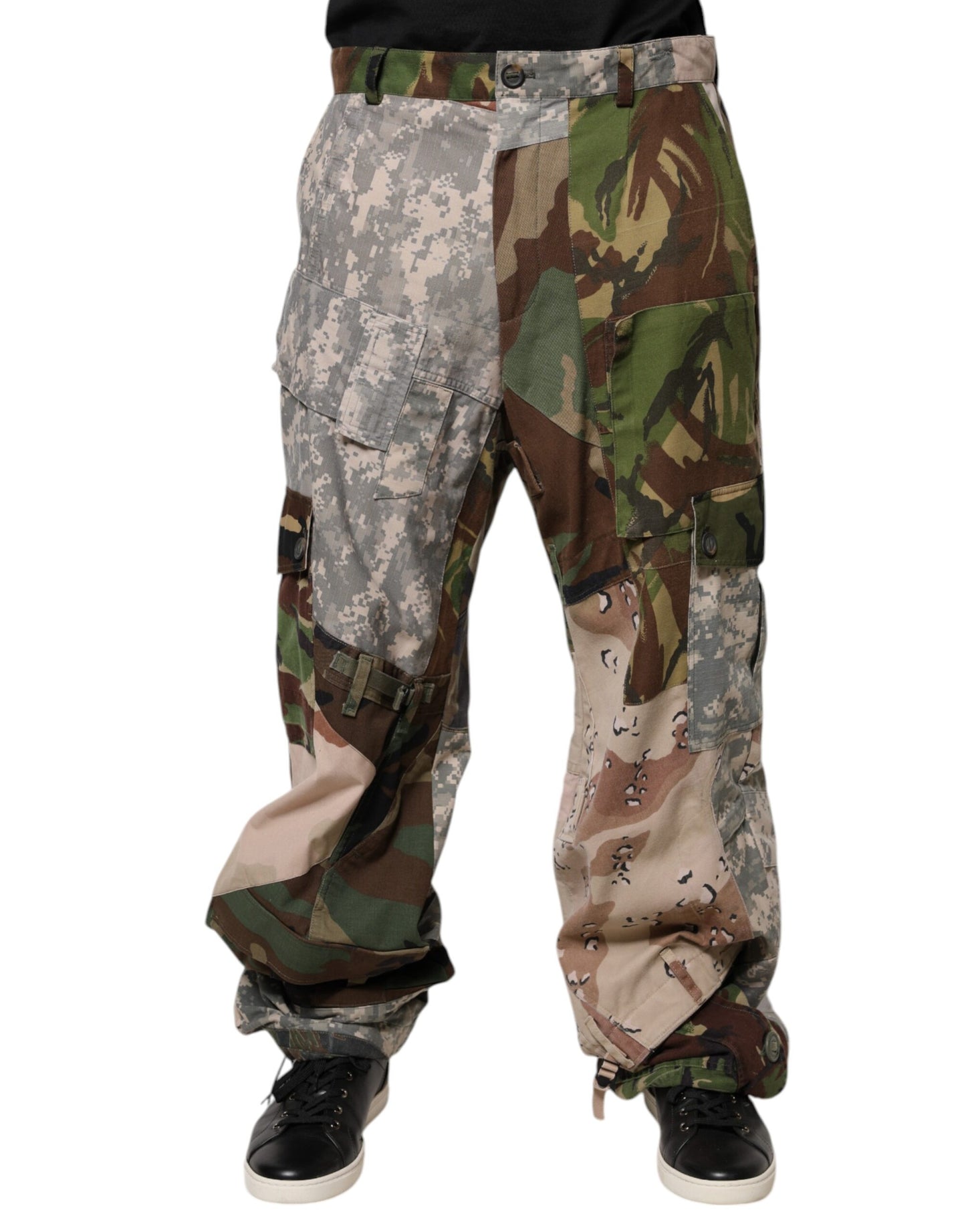 Dolce & Gabbana Multicolor Patchwork Camouflage Cargo Pants Dolce & Gabbana