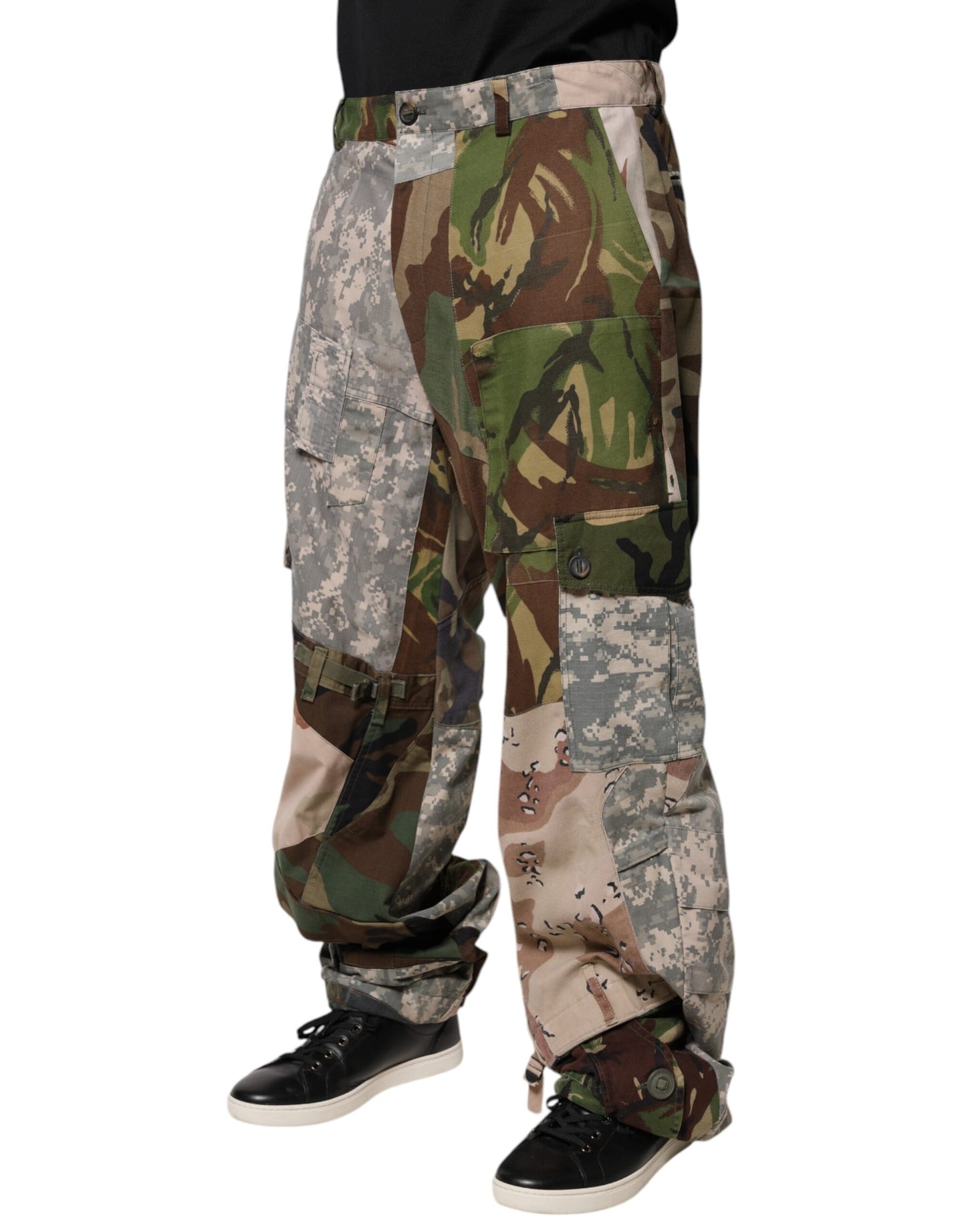 Dolce & Gabbana Multicolor Patchwork Camouflage Cargo Pants Dolce & Gabbana