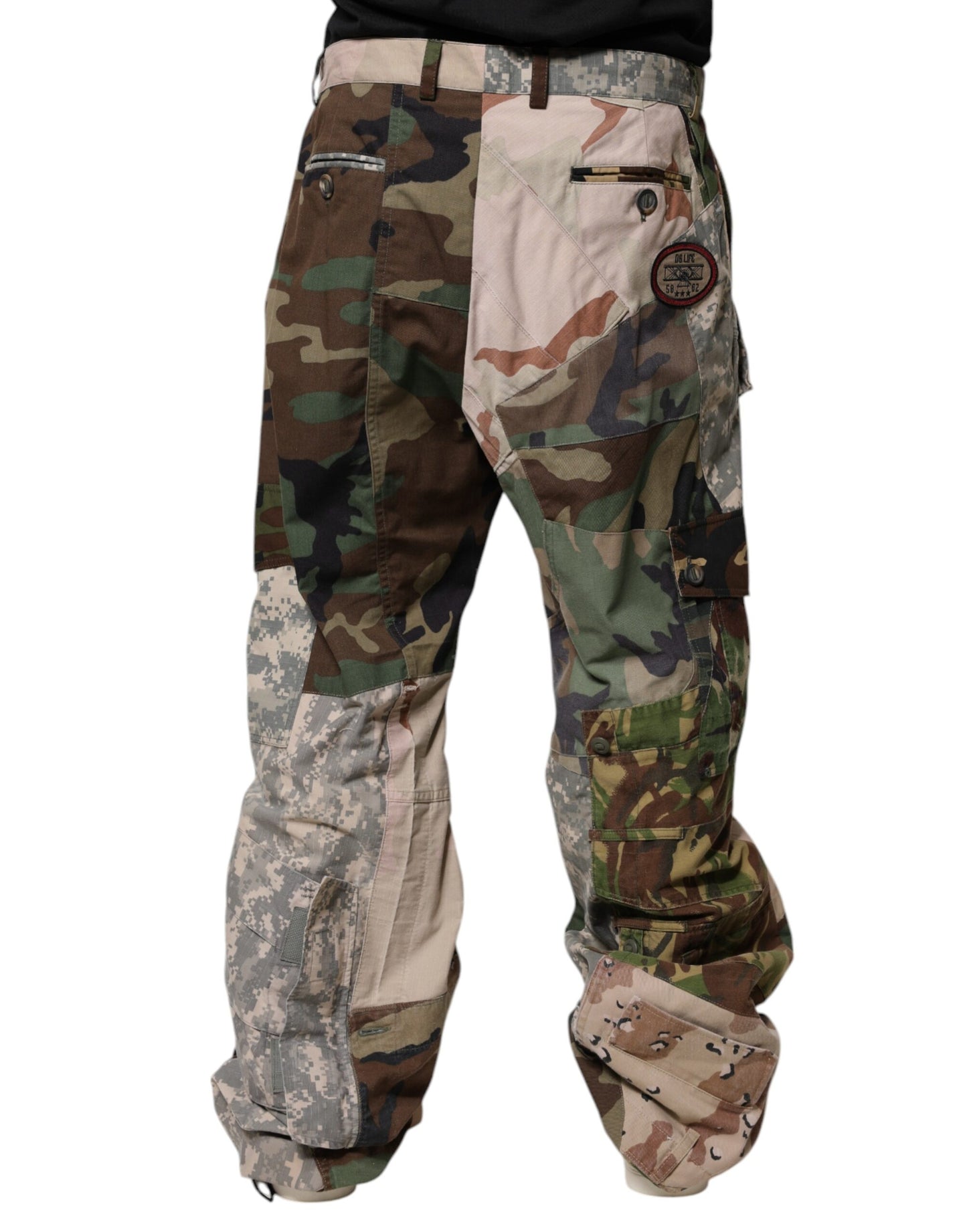 Dolce & Gabbana Multicolor Patchwork Camouflage Cargo Pants Dolce & Gabbana