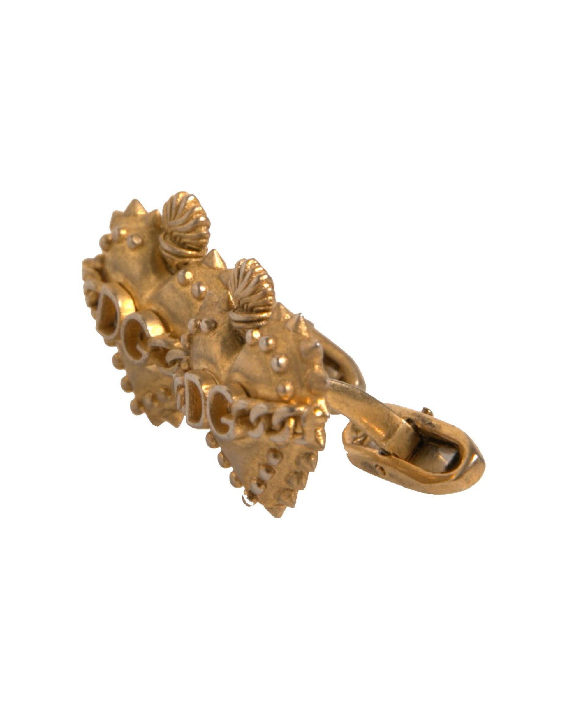Dolce & Gabbana Gold 925 Sterling Silver DG Heart Cufflink Dolce & Gabbana